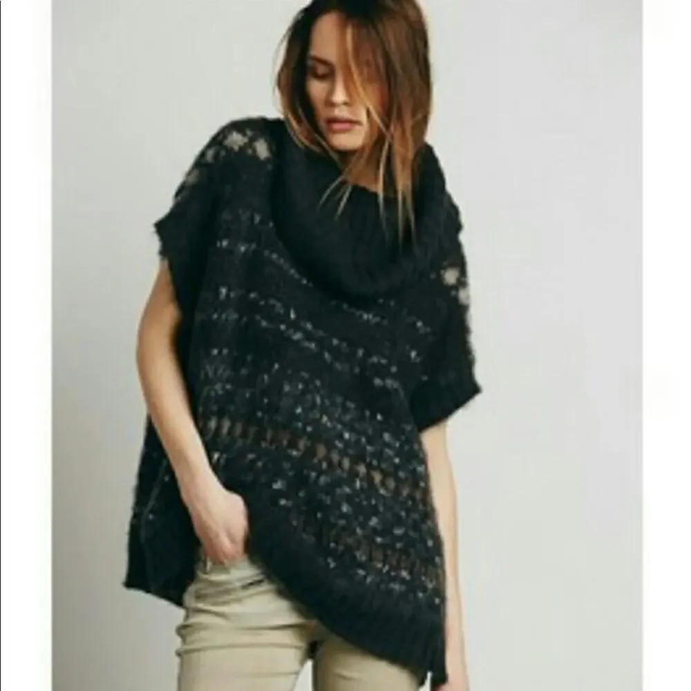 Free People Womens Snow Bunny Wool Blend Slouchy Fair Isle Sweater Top Size XS